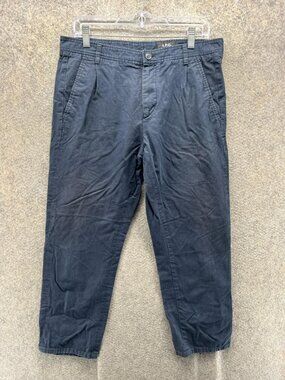 A.P.C. Pants Men Large Blue Chino Flat Front Regular Casual Straight Trouser